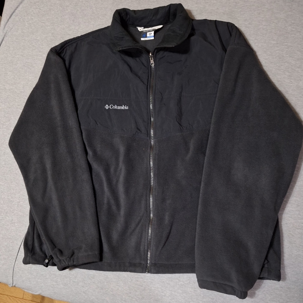 Columbia Interchange Jacket Mens XXL Full Zip Black Fleece